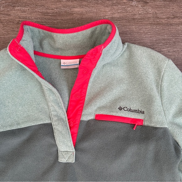 Columbia multicolored half buttoned fleece sweatshirt - Picture 2 of 4